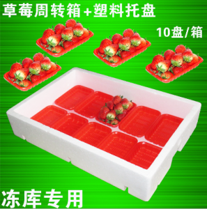 草莓周轉(zhuǎn)泡沫箱水果運輸周轉(zhuǎn)箱草莓吸塑托盤枇杷芒果轉(zhuǎn)運泡沫托盤